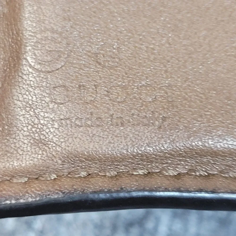 Gucci Microguccissima Men's Brown Leather GG Bifold Coin Wallet 292534